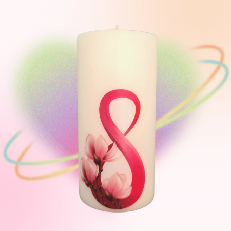 Lumanare 8 Martie magnolie [1]