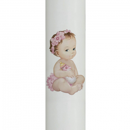 Lumanare Botez Bebelina Roz [3]