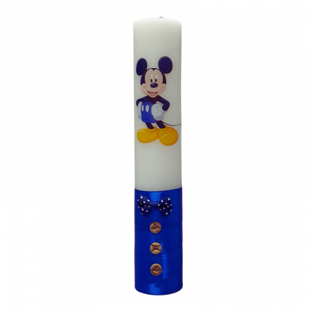 Lumanare botez decorata Mickey albastru [1]