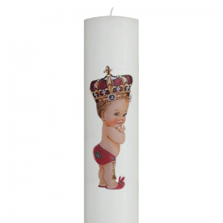 Lumanare Botez Print cu rosu [1]