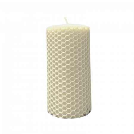 Lumanare Marturie din Ceara de Albine naturala tip fagure colorat - Ivory [3]