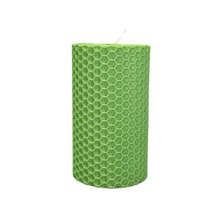 Lumanare Marturie din Ceara de Albine naturala tip fagure colorat - Verde deschis [2]