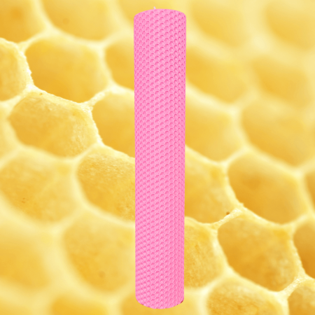 Lumanare naturala fagure din Ceara de Albine colorata Roz [1]