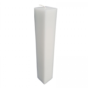 Lumanare Botez Patrata Alba H40cm L5.5cm [0]