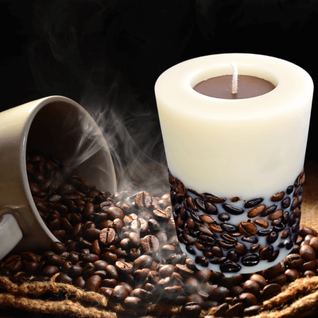 Lumânarea Artizanală Cilindru cu Boabe de Cafea [0]