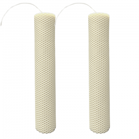 Set 2 Lumanari naturale fagure din Ceara de Albine colorata Ivory [3]