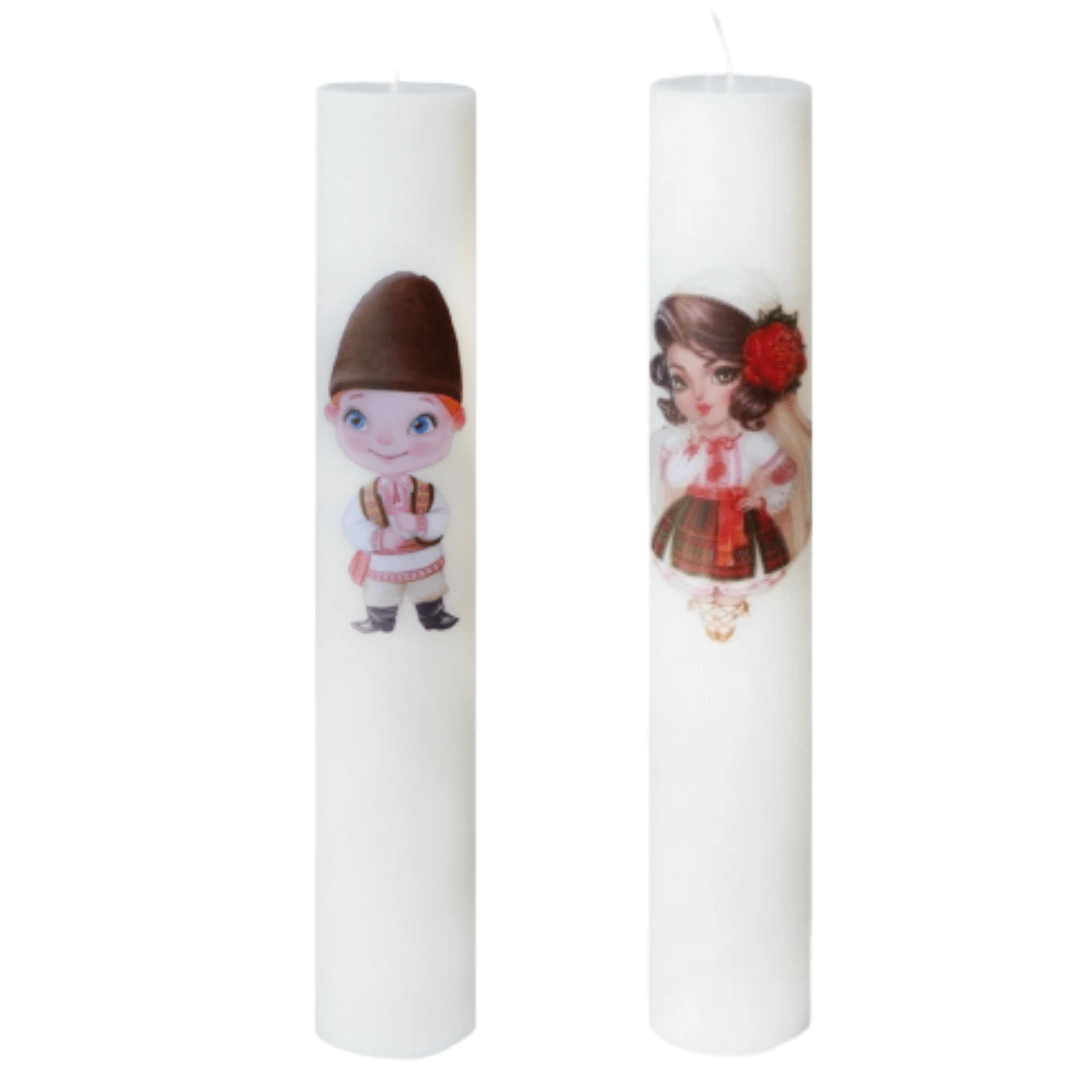 Lumânări Nuntă simple - Set 2 Lumanari Nunta model Traditional
