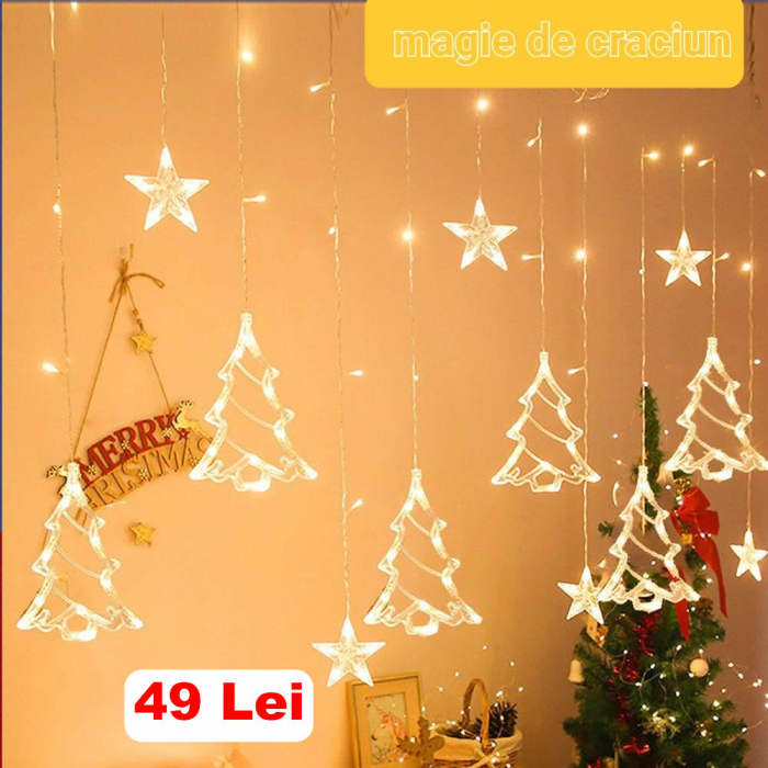 Instalatie brazi Craciun lumina calda [1]