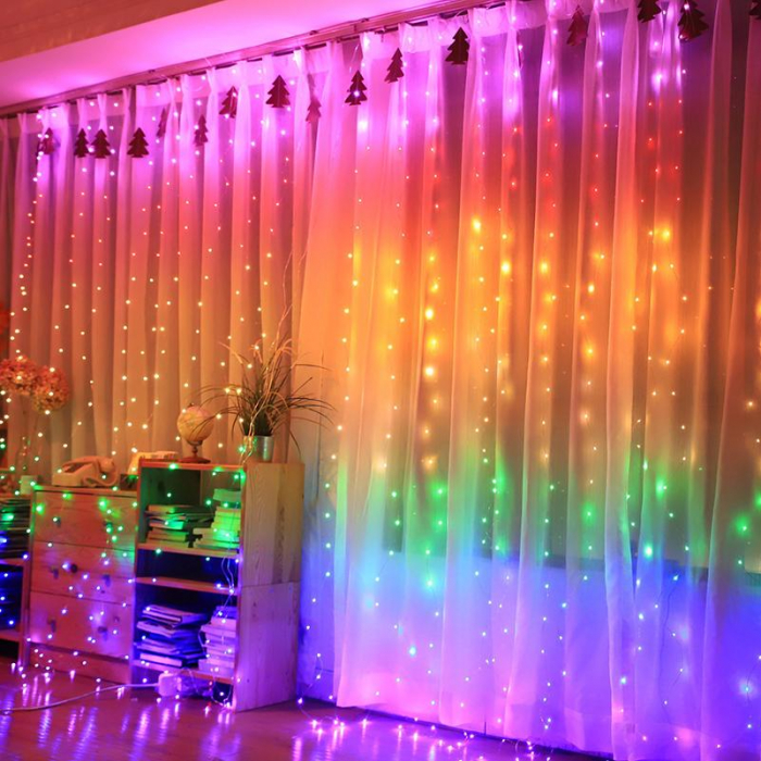 instalatie perdea LED 3x3m multicolor 320 LED [2]