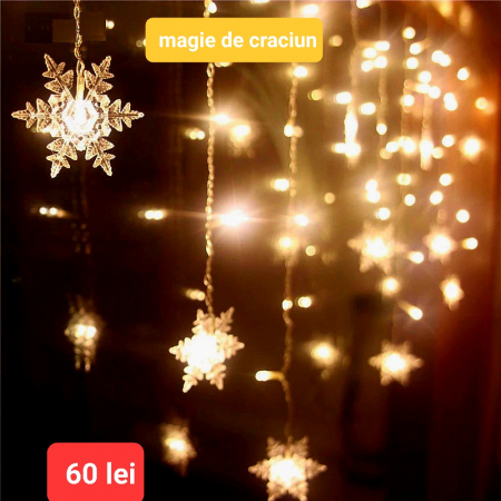 Instalatie 16 fulgi lumina calda [0]