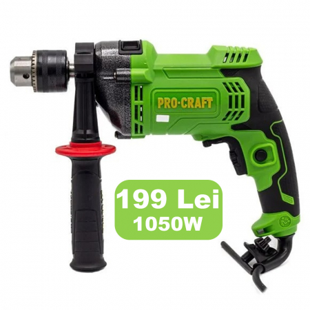 Casa si gradina - Masina de gaurit cu percutie 1050W ProCraft