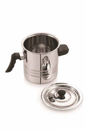 Bucatarie - Oale pentru fiert lapte, 2L,inox perete dublu cu fluier pentru avertizare