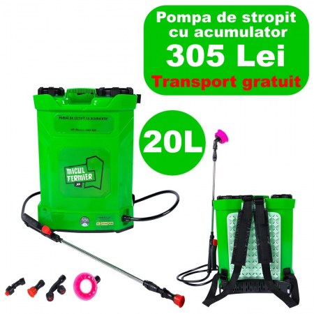Pompe de stropit cu acumulator - Pompa de stropit MF Pandora 20L cu acumulator