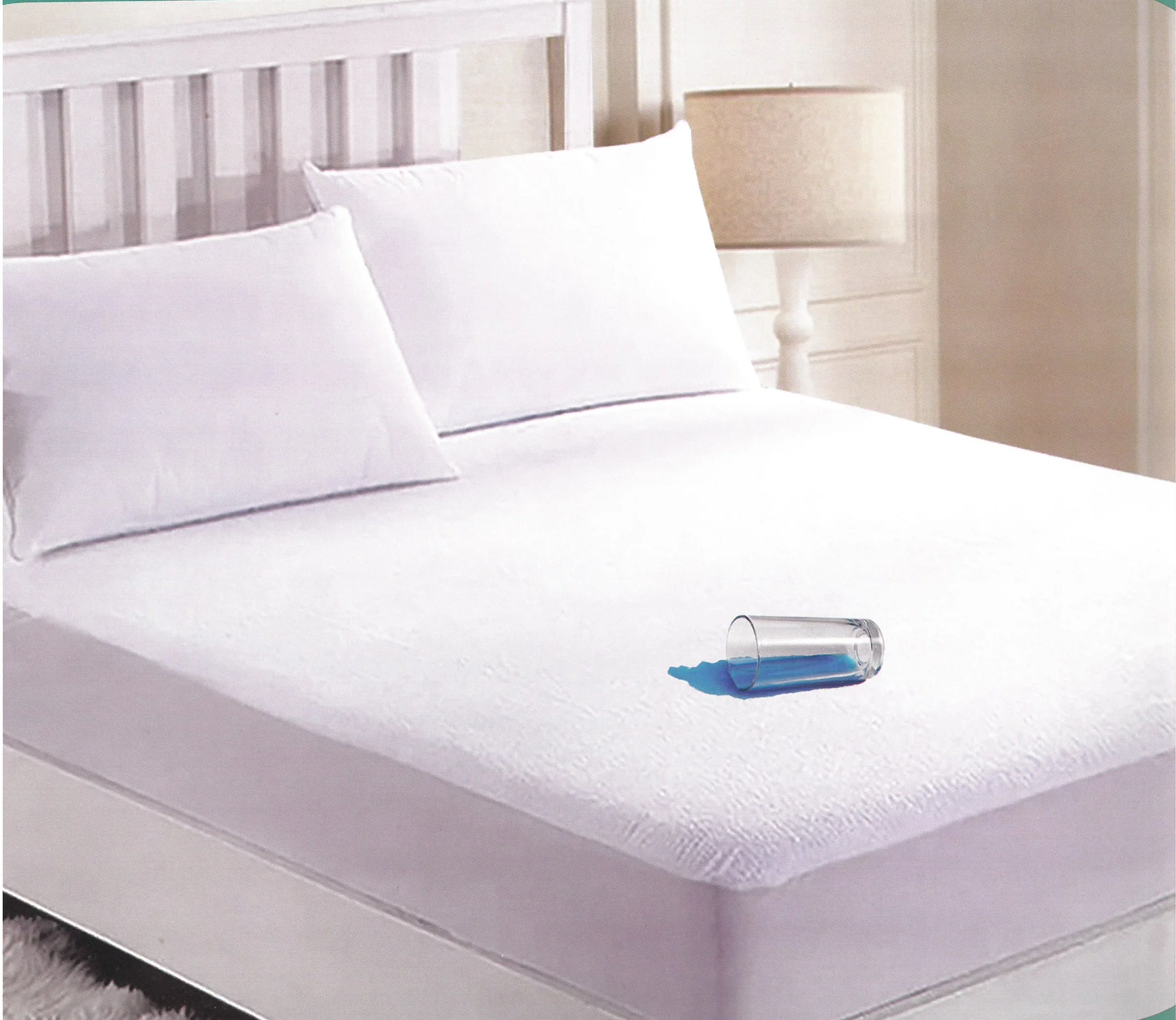 Protectie saltea frotir impermeabila 160×200 cm – alb [2]