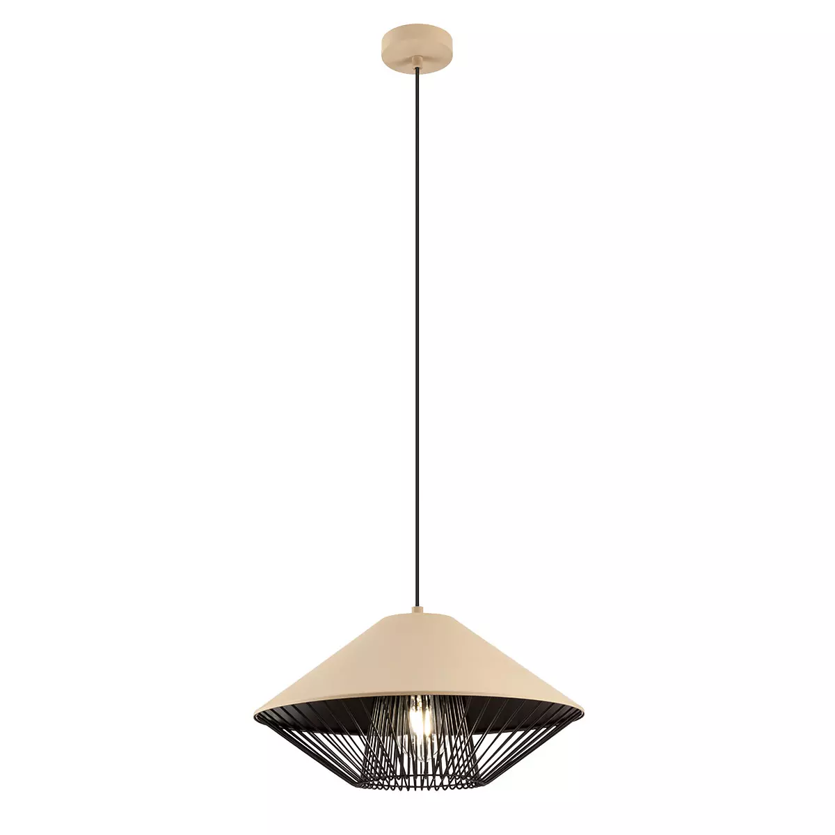 Suspensie REDO GRILL 01-3007 E27 MATT GREY BEIGE 1 x max.42W   IP20 [1]