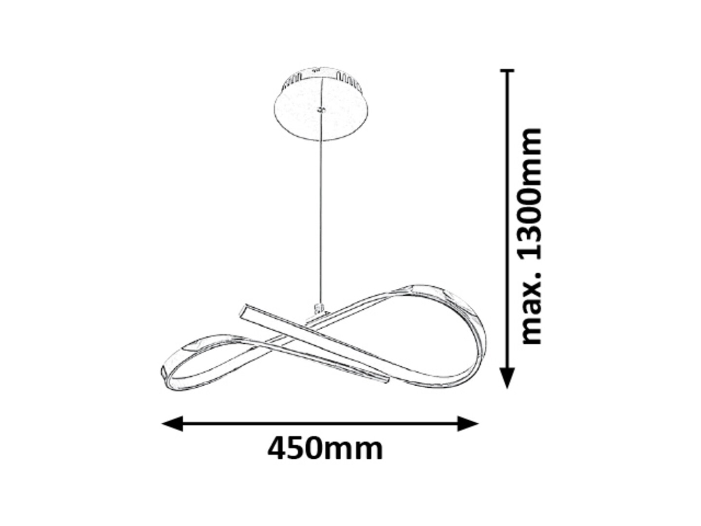 Lustra Rabalux Aniela LED 20W 1600lm 4000 metal chrome stil modern 230V, 50Hz IP20 2188 [2]