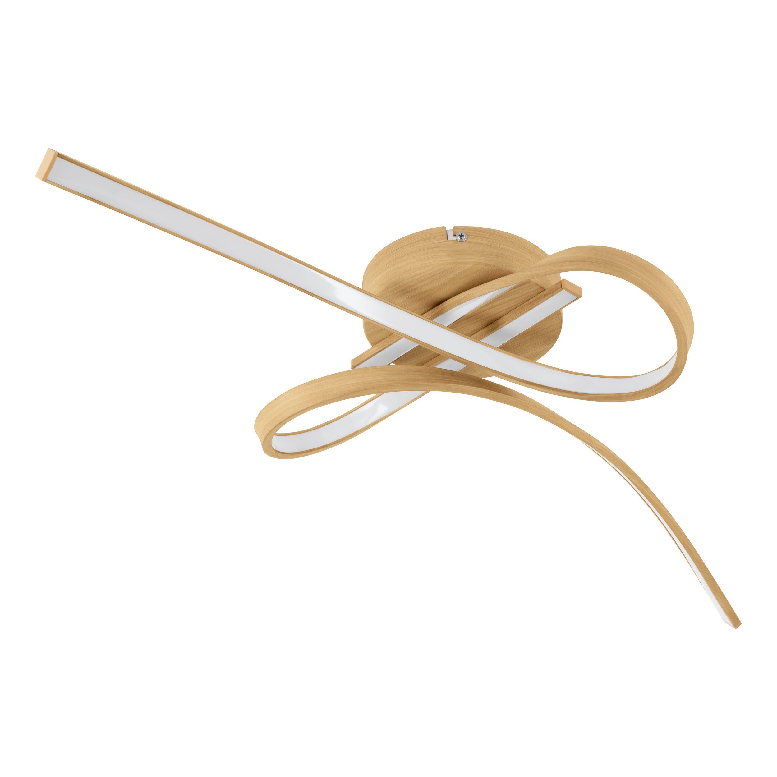 ILUMINAT - Plafoniera EGLO Selvina 2 901103 LED 20,5W 3000K 2900lm 220-240V,50/60Hz L 680mm x l 280mm x H 140mm aluminiu/otel maro deschis plastic alb IP20