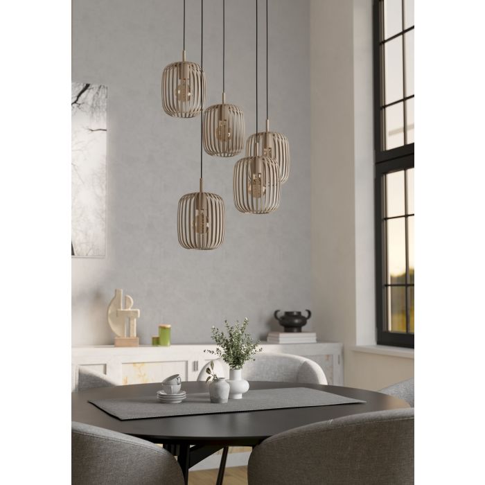 Lustra EGLO Romazzina 901125 E27 5X40W 220-240V,50/60Hz H 2000mm x Ø500mm otel sandy  IP20 [3]