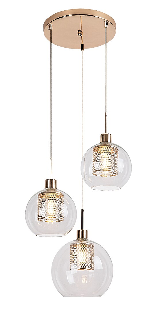 ILUMINAT - Lustra Rabalux Philana E27 E27 3x MAX 60W   metal gold stil modern 230V, 50Hz IP20 6496