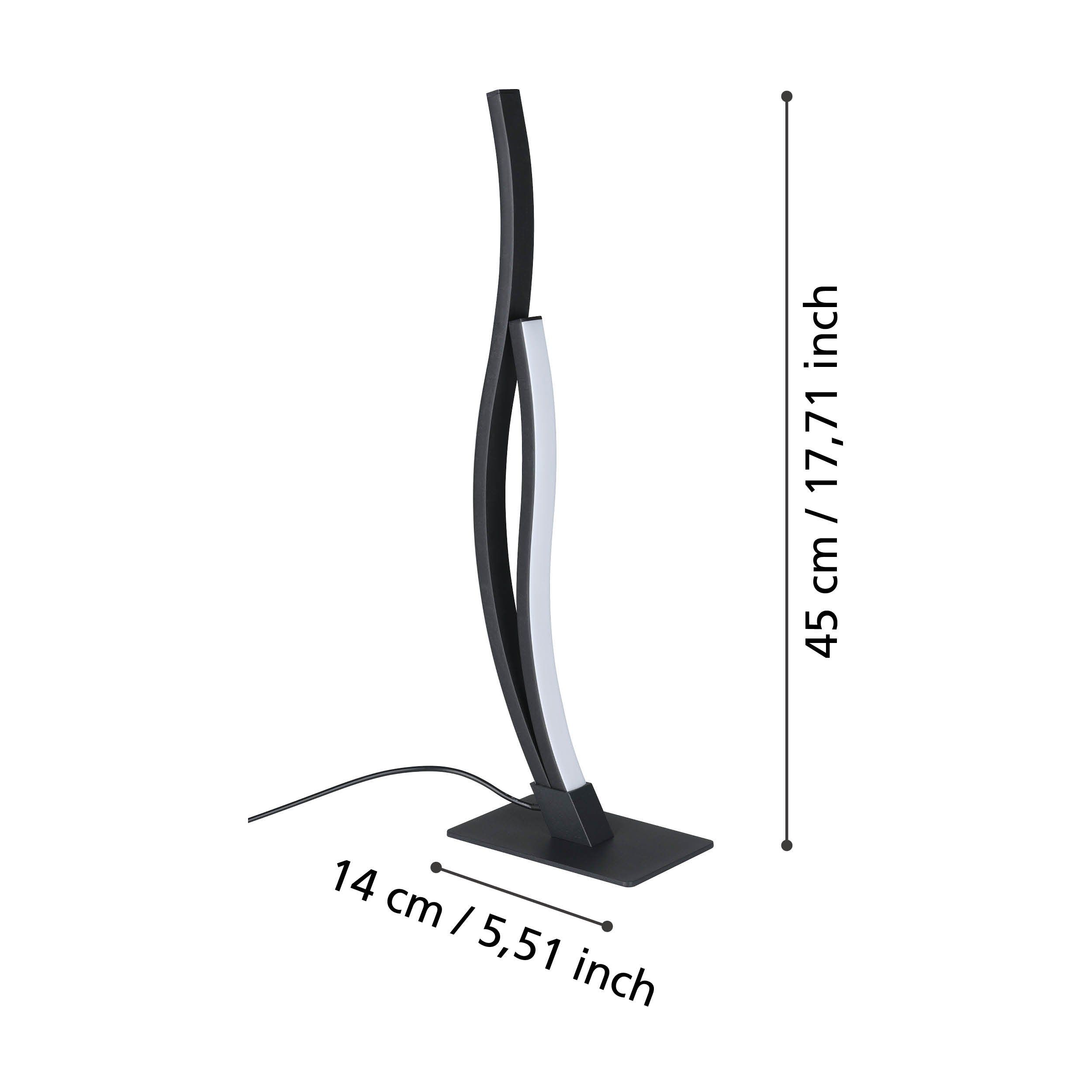 Veioza EGLO Grisolia 901208 LED 12W 4000K 1500lm 220-240V,50/60Hz H 455mm plastic/otel negru plastic alb IP20 [4]