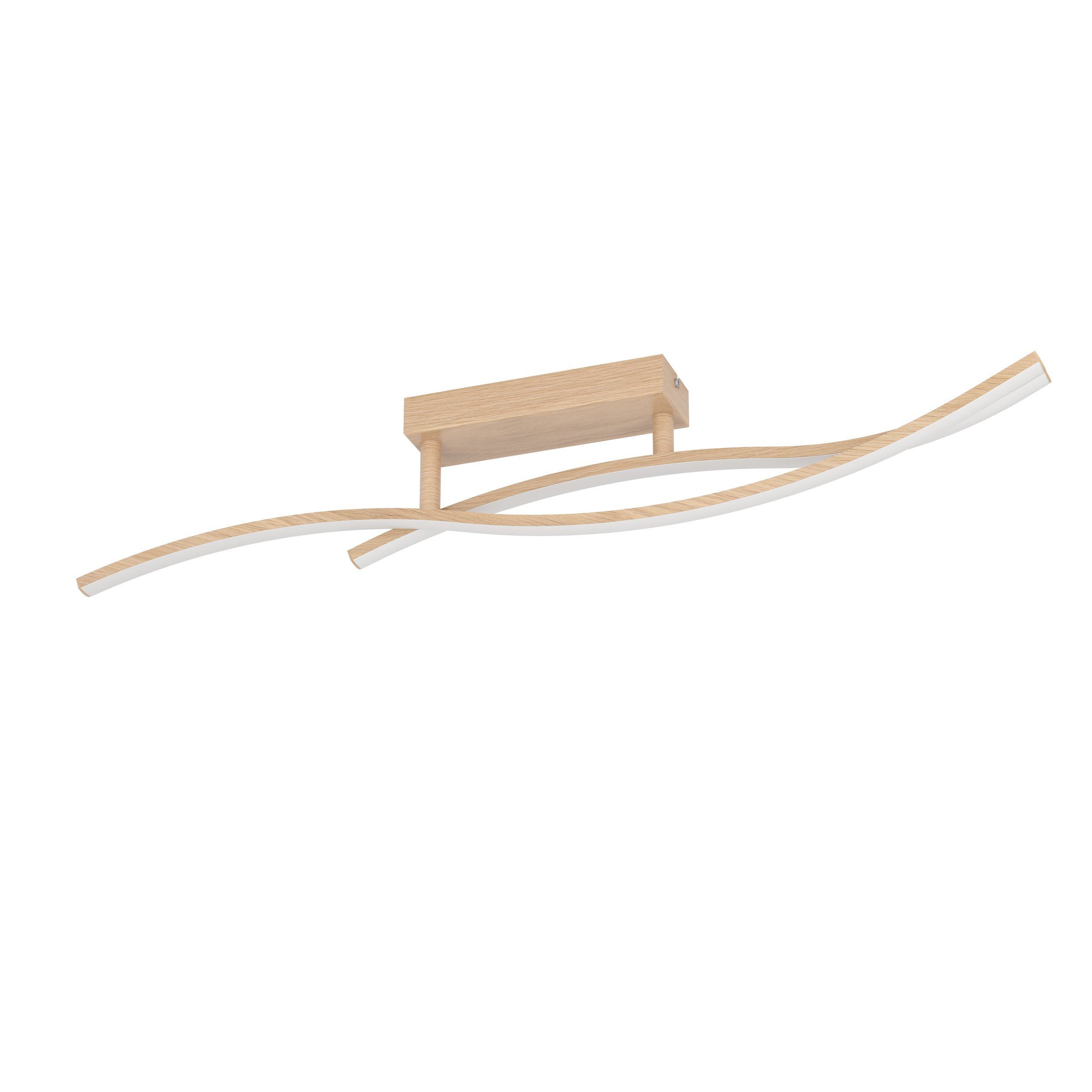 Plafoniera EGLO Grisolia 901211 LED 12W 4000K 1500lm 220-240V,50/60Hz L 850mm x l 60mm x H 150mm plastic/otel maro plastic alb IP20