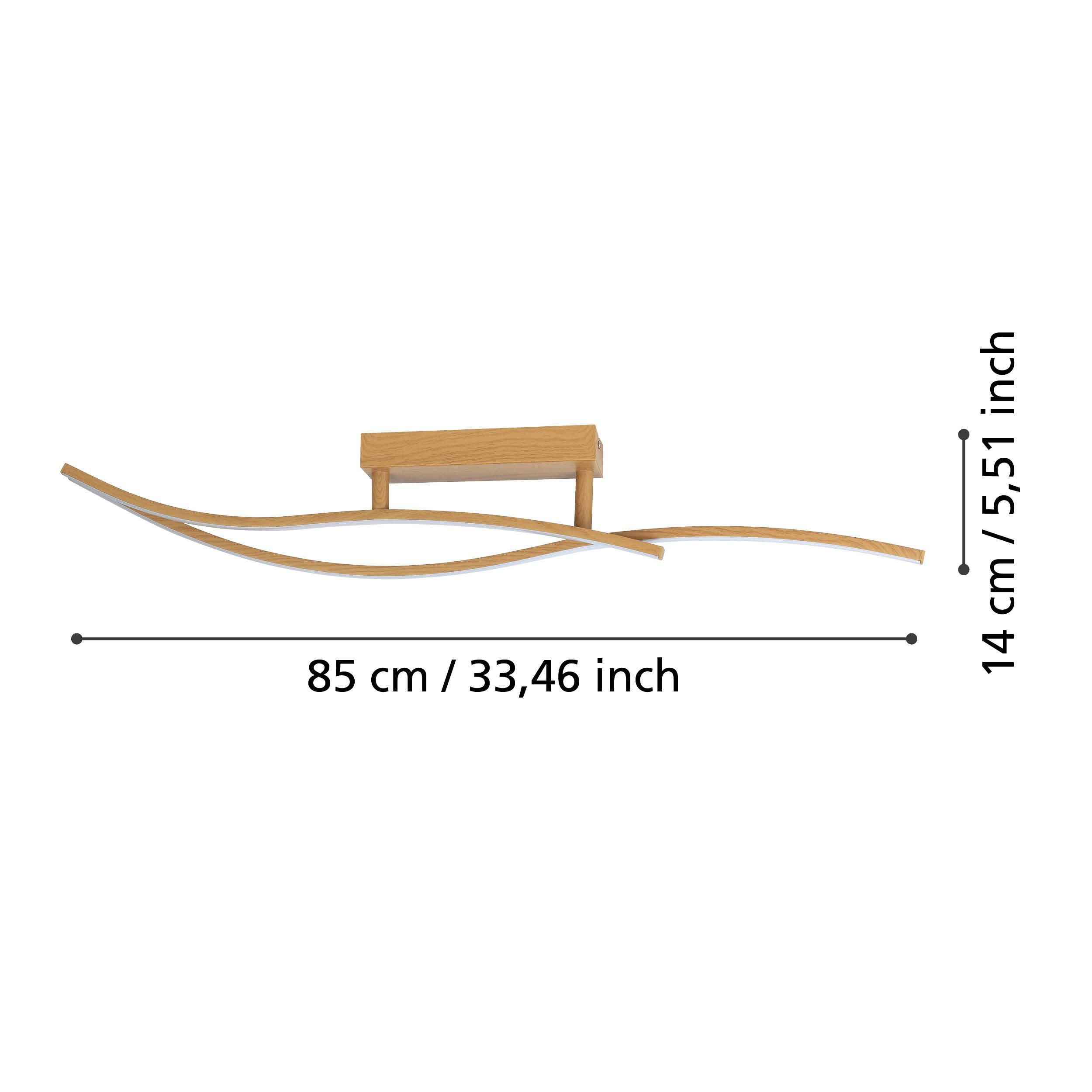 Plafoniera EGLO Grisolia 901211 LED 12W 4000K 1500lm 220-240V,50/60Hz L 850mm x l 60mm x H 150mm plastic/otel maro plastic alb IP20 [6]