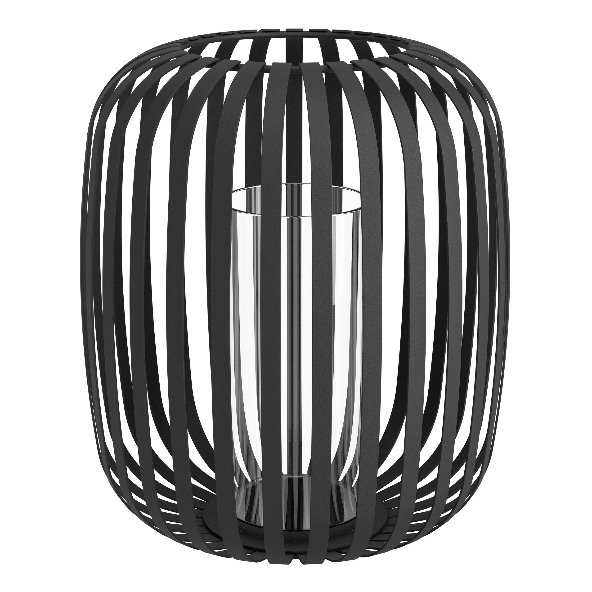 Veioze - Veioza (Suport pentru lumânări tip pastila) EGLO Romazzina 422774  H 372mm x Ø324mm metal negru sticla transparenta IP20