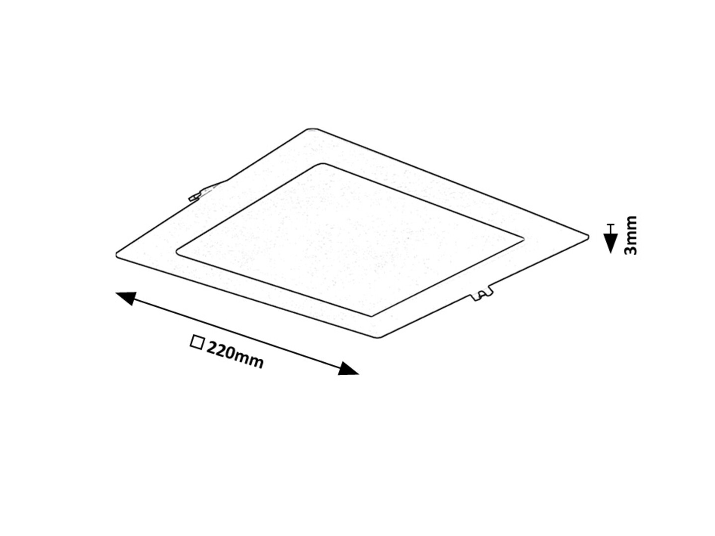 Spot incastrat slim fix Rabalux Shaun2 LED 18W 1200lm 3000 plastic black stil minimal 230V, 50Hz IP20 71231 [4]
