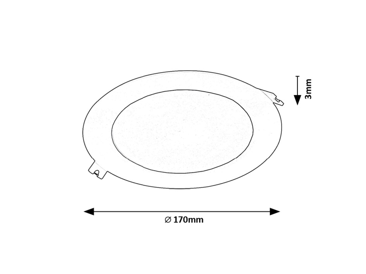 Spot incastrat slim fix Rabalux Shaun2 LED 12W 810lm 4000 plastic black stil minimal 230V, 50Hz IP20 71242 [6]