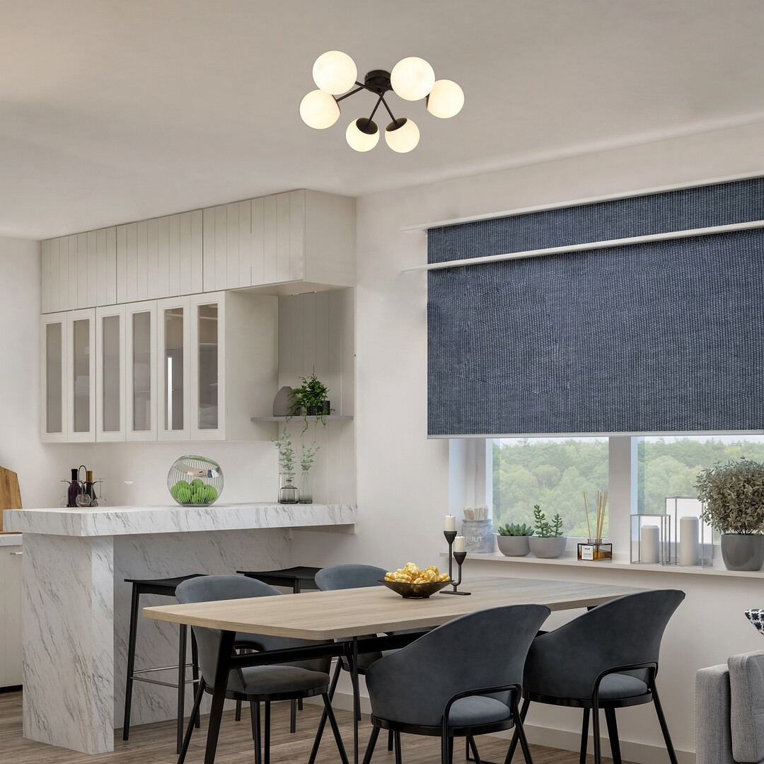 Lustra Rabalux Meduza E14 E14 6x MAX 20W   metal mat black stil scandinav 230V, 50Hz IP20 71294 [5]