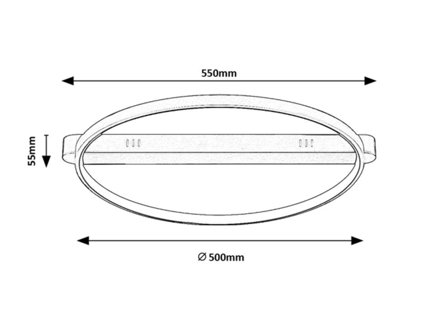 Plafoniera Rabalux Beliza LED 45W 3200lm 3000K metal silicon negru alb IP20 [7]