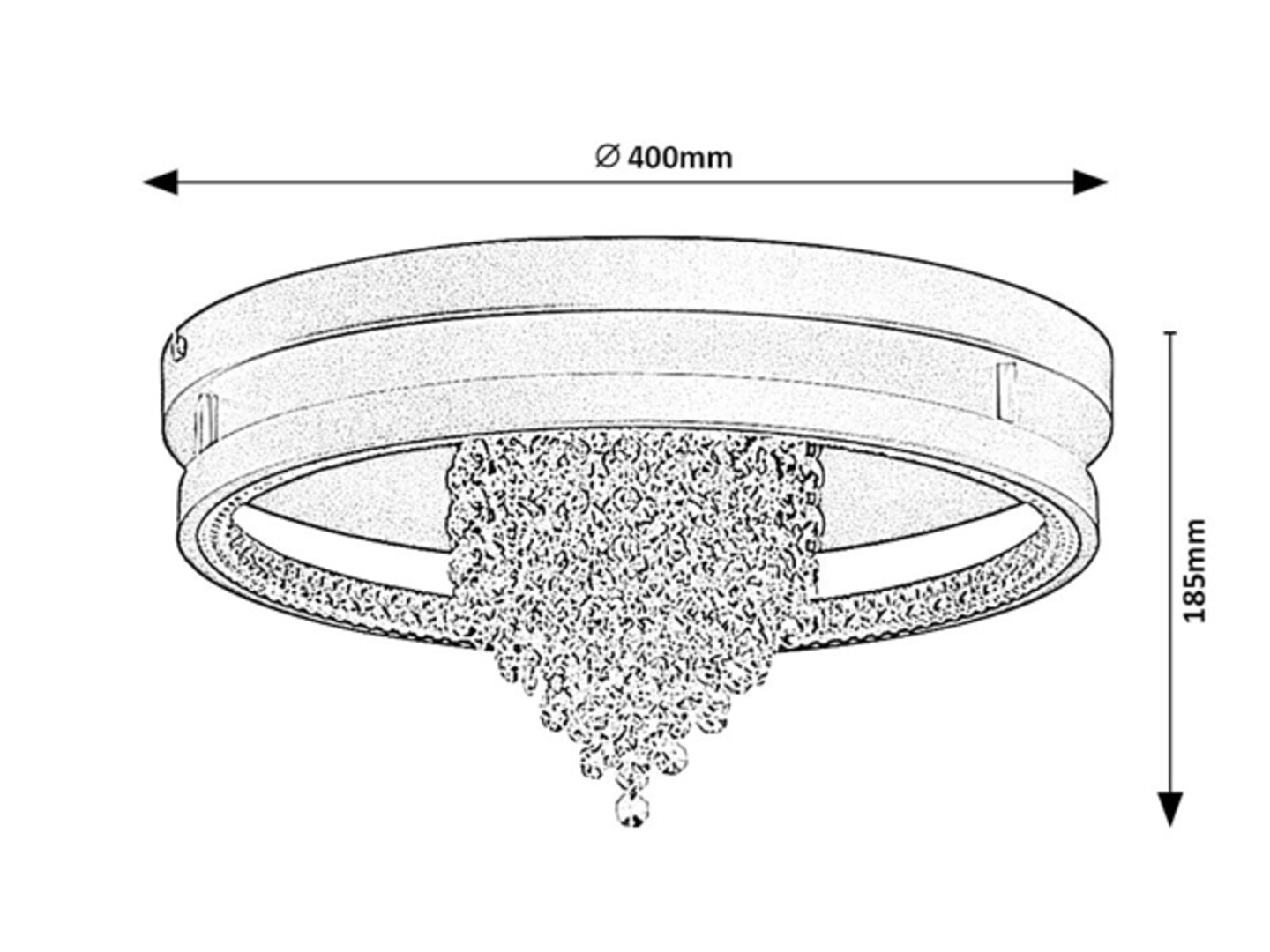 Plafoniera Rabalux Maribell LED 30W 1450lm 3000, 3500, 4000 metal black stil  230V, 50Hz IP20 71353 [5]