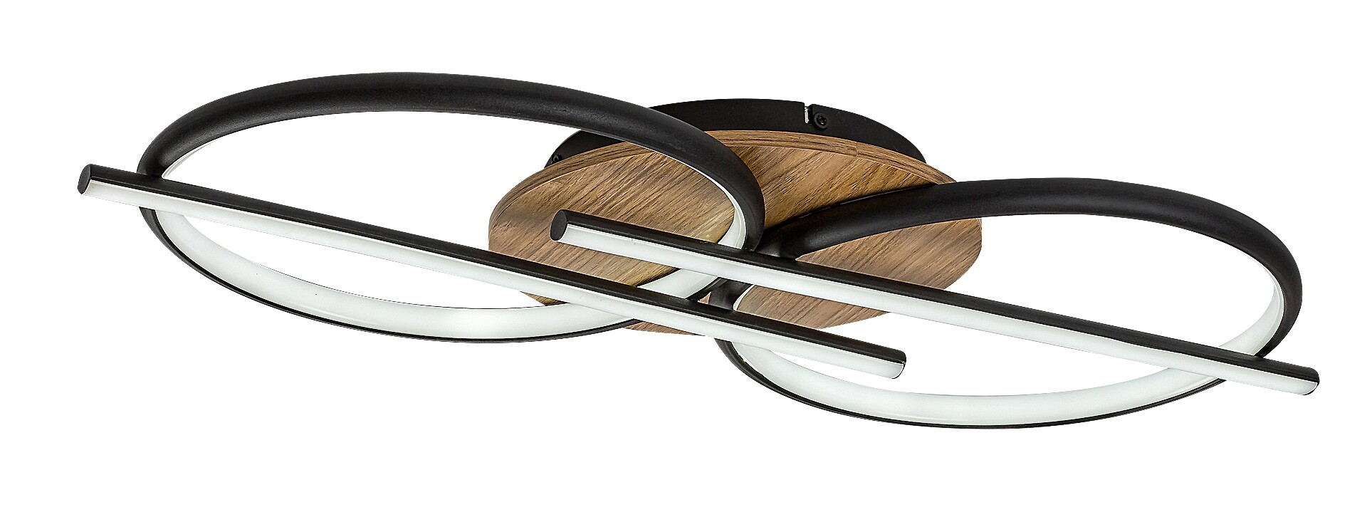 ILUMINAT INTERIOR - Plafoniera Rabalux Arash LED 40W 2200lm 3000, 4000, 6500 metal/ lemn black stil modern 230V, 50Hz IP20 71403