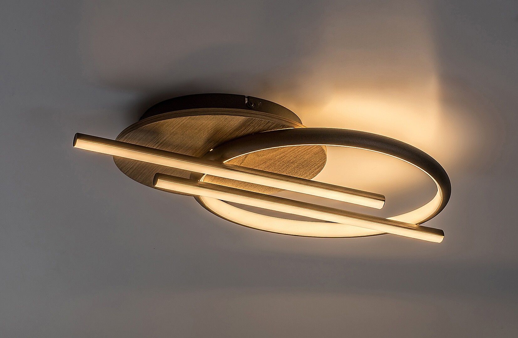Plafoniera Rabalux Arash LED 40W 2200lm 3000, 4000, 6500 metal/ lemn black stil modern 230V, 50Hz IP20 71404 [2]