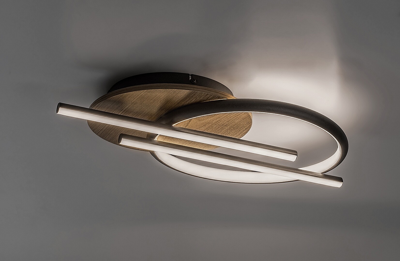 Plafoniera Rabalux Arash LED 40W 2200lm 3000, 4000, 6500 metal/ lemn black stil modern 230V, 50Hz IP20 71404 [3]