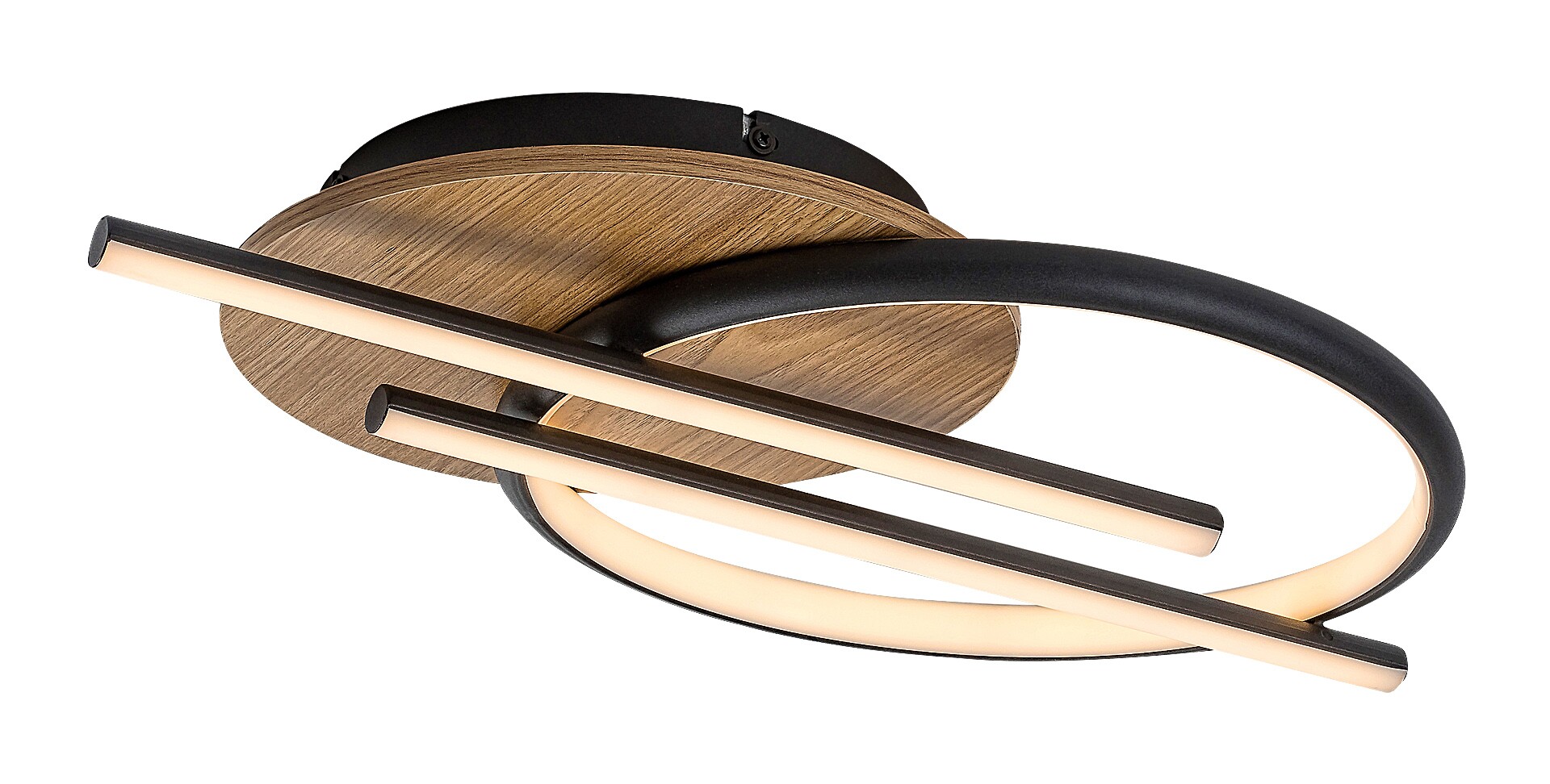 Plafoniera Rabalux Arash LED 40W 2200lm 3000, 4000, 6500 metal/ lemn black stil modern 230V, 50Hz IP20 71404 [0]