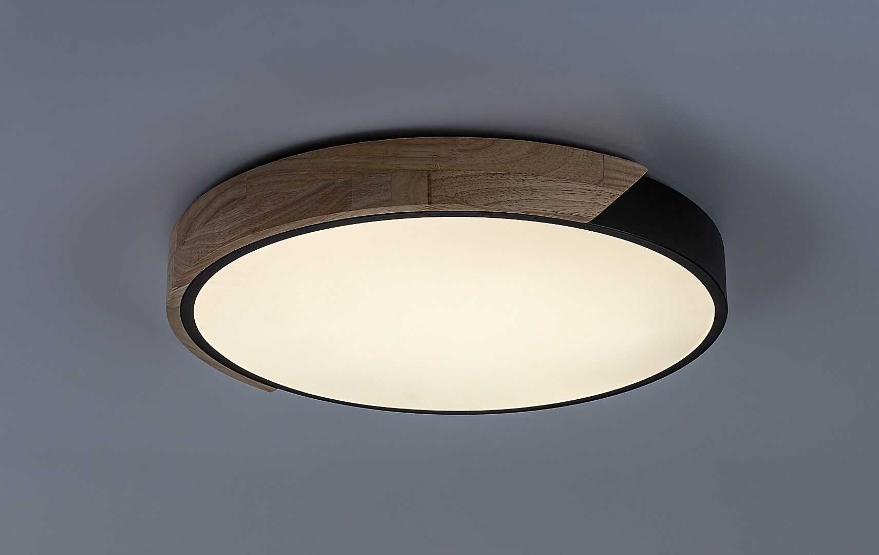 Plafoniera Rabalux Maple2 LED 24W 1900lm 4000 metal/ lemn mat black stil scandinav 230V, 50Hz IP20 71416 [2]