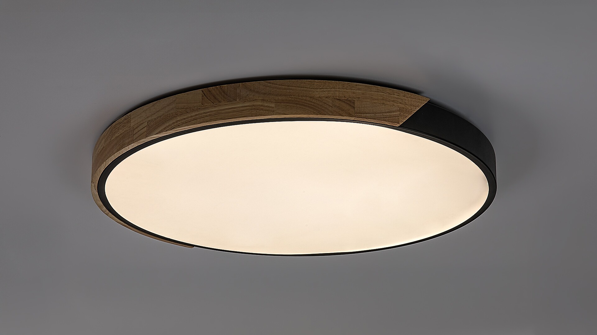 Plafoniera Rabalux Maple2 LED 42W 3700lm 3000, 4000, 6500 metal/ lemn mat black stil scandinav 230V, 50Hz IP20 71418 [3]