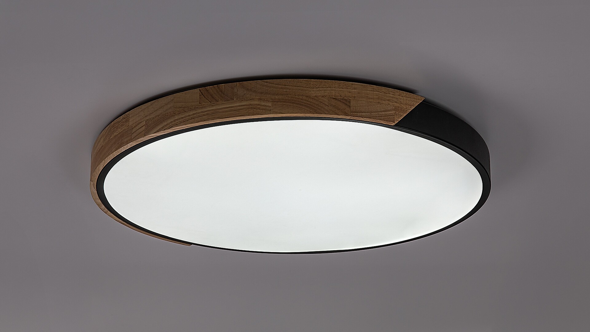 Plafoniera Rabalux Maple2 LED 42W 3700lm 3000, 4000, 6500 metal/ lemn mat black stil scandinav 230V, 50Hz IP20 71418 [4]