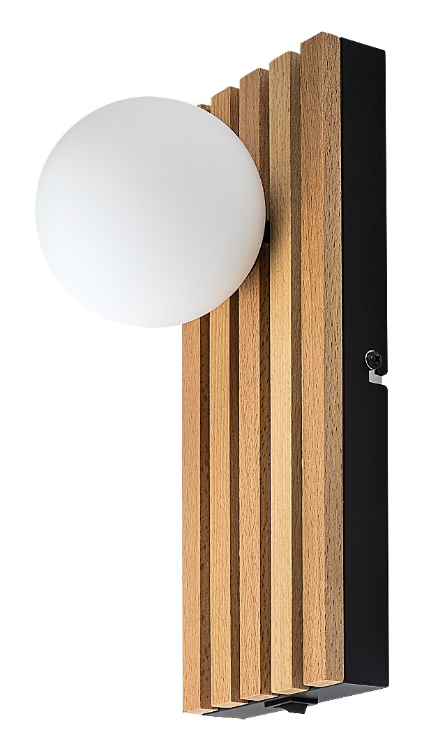 Aplica Rabalux Noxelle G9 G9 1x MAX 5W   lemn mat black wood stil scandinav 230V, 50Hz IP20 71421 [1]