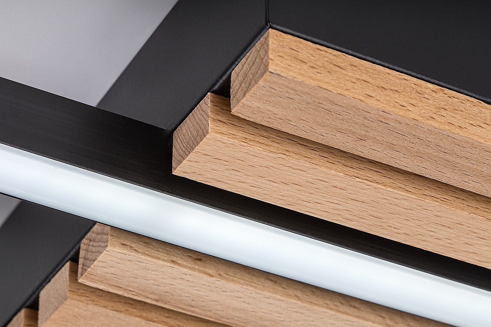 Plafoniera Rabalux Noxelle LED 12W 670lm 3000, 4500, 6000 metal/ lemn mat black wood stil scandinav 230V, 50Hz IP20 71455 [6]