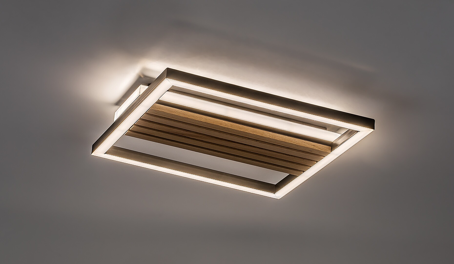 Plafoniera Rabalux Noxelle LED 26W 1360lm 3000, 4500, 6000 metal/ lemn mat black wood stil scandinav 230V, 50Hz IP20 71457 [3]