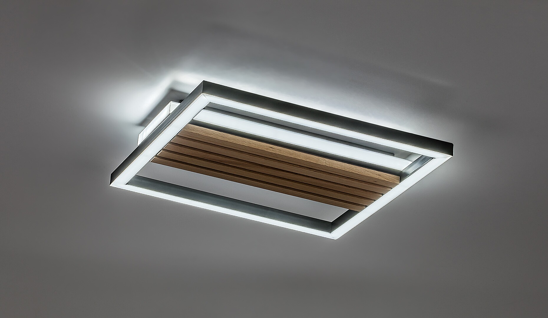 Plafoniera Rabalux Noxelle LED 26W 1360lm 3000, 4500, 6000 metal/ lemn mat black wood stil scandinav 230V, 50Hz IP20 71457 [4]