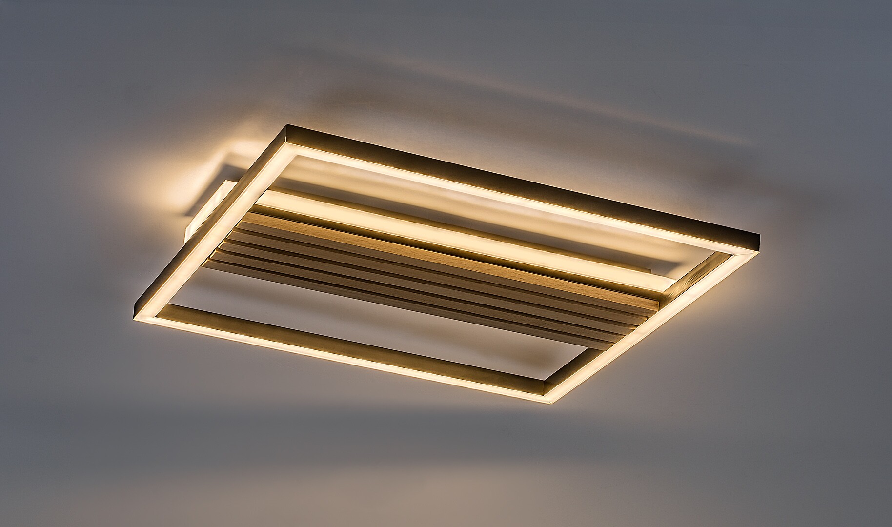 Plafoniera Rabalux Noxelle LED 30W 1800lm 3000, 4500, 6000 metal/ lemn mat black wood stil scandinav 230V, 50Hz IP20 71458 [2]