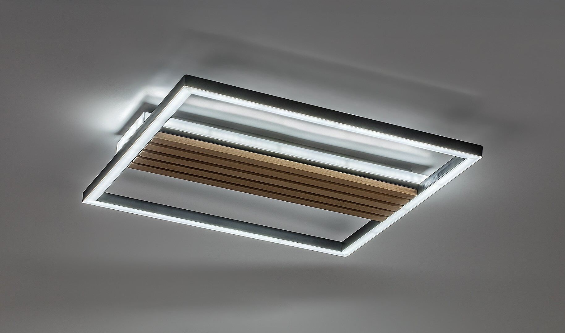 Plafoniera Rabalux Noxelle LED 30W 1800lm 3000, 4500, 6000 metal/ lemn mat black wood stil scandinav 230V, 50Hz IP20 71458 [4]