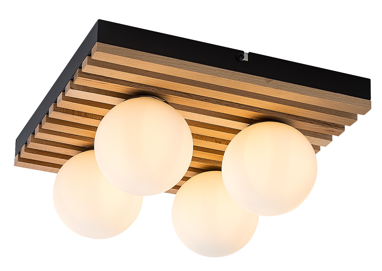 ILUMINAT - Plafoniera Rabalux Noxelle G9 G9 4x MAX 5W   lemn mat black wood stil scandinav 230V, 50Hz IP20 71462