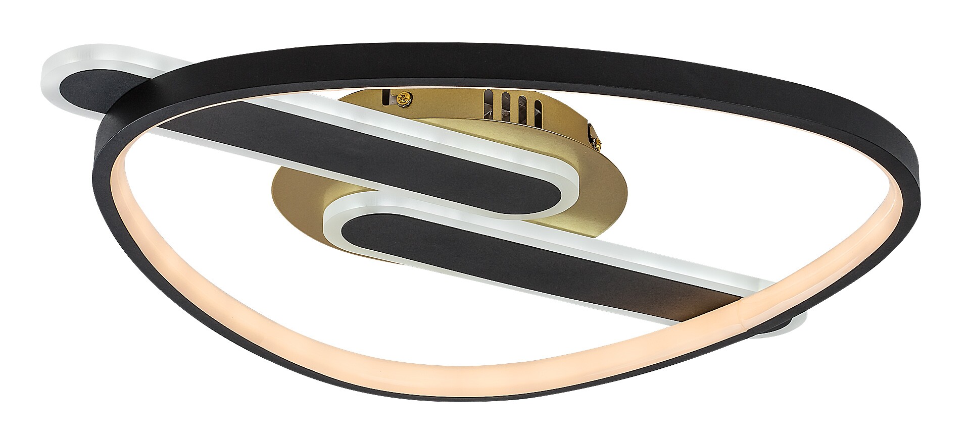 ILUMINAT - Plafoniera Rabalux Brantiel LED 60W 3000lm 3000-6000 metal/ acril black gold stil modern 230V, 50Hz IP20 71467