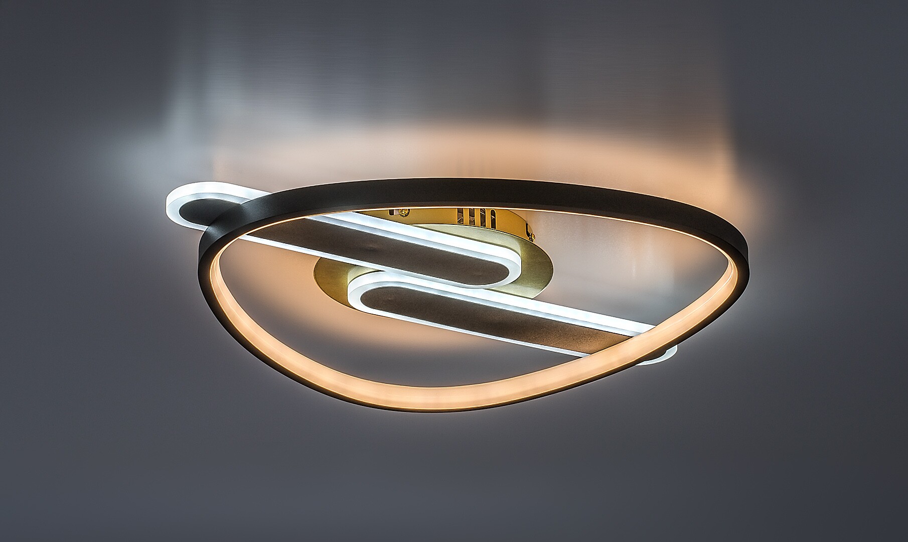Plafoniera Rabalux Brantiel LED 60W 3000lm 3000-6000 metal/ acril black gold stil modern 230V, 50Hz IP20 71467 [2]