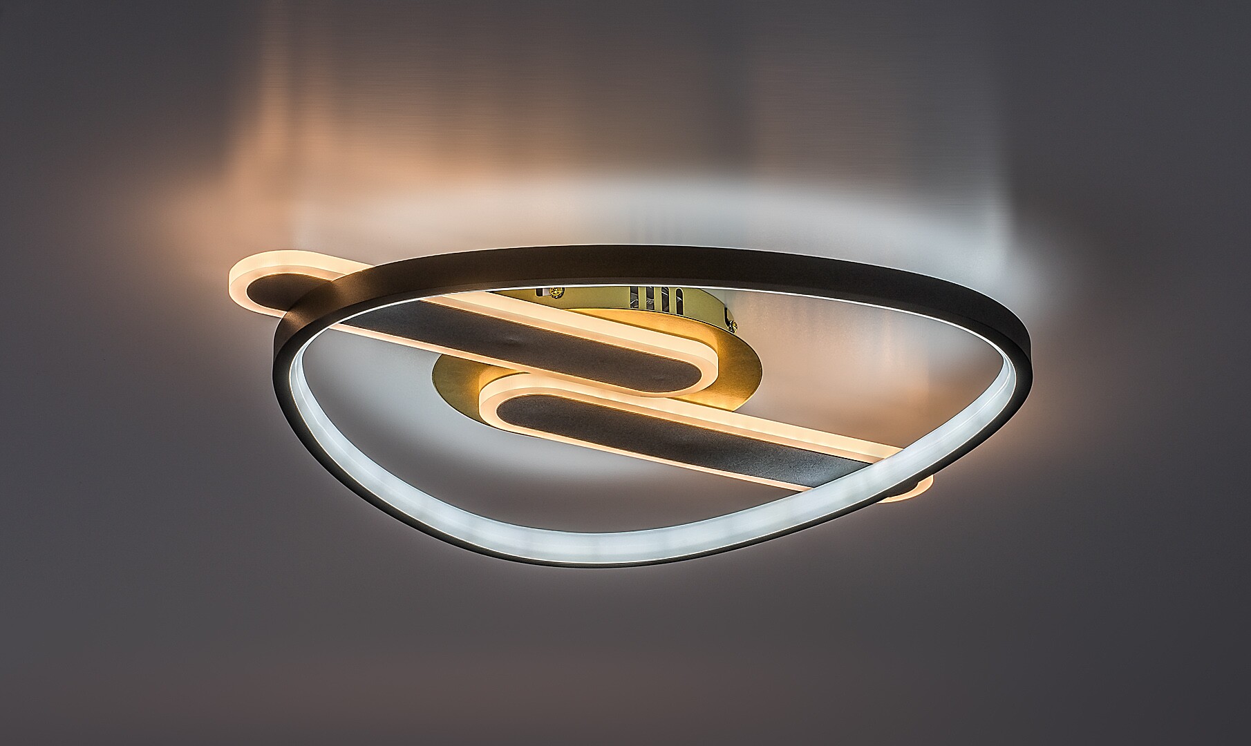 Plafoniera Rabalux Brantiel LED 60W 3000lm 3000-6000 metal/ acril black gold stil modern 230V, 50Hz IP20 71467 [3]