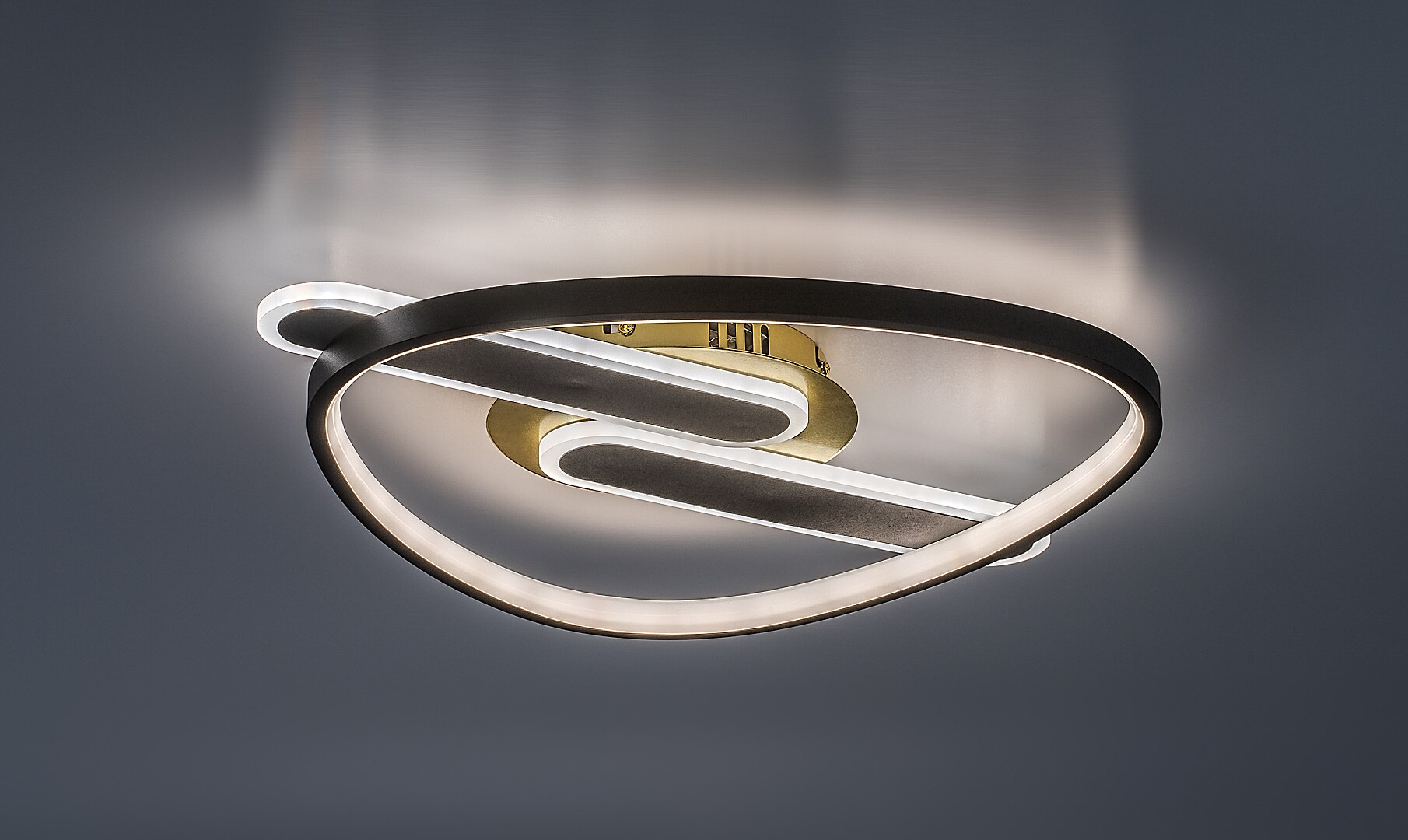 Plafoniera Rabalux Brantiel LED 60W 3000lm 3000-6000 metal/ acril black gold stil modern 230V, 50Hz IP20 71467 [4]